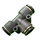 VEH24236 A108 12MM-10MM TEE PNEUMATIC QUICK TUBE CONNECTOR (REDUCING FITTINGS)