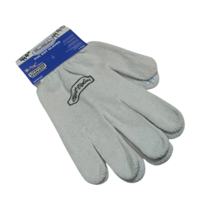 BEST VALUE HAR9943/PVC DOTTED GLOVES H19107