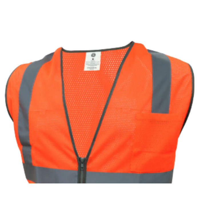 GENERAL ELECTRIC (GE) HAR9947/ORANGE HI-VIS SAFETY VEST GV076O