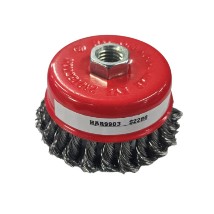 HAR9903/4" TWIST/KNOTTED WIRE CUP BRUSH