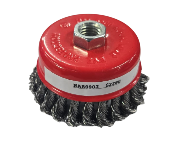 HAR9903/4" TWIST/KNOTTED WIRE CUP BRUSH