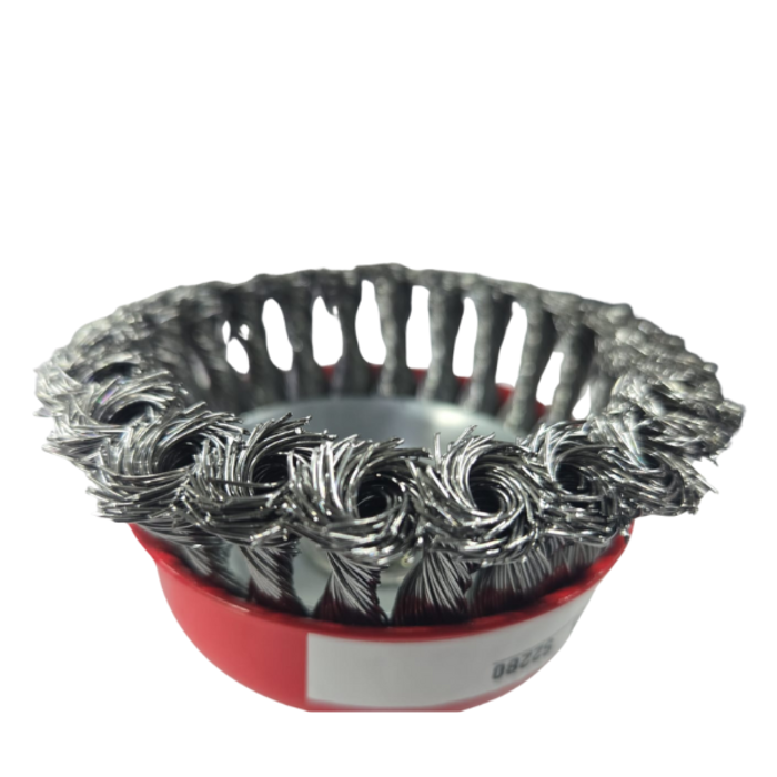 HAR9903/4" TWIST/KNOTTED WIRE CUP BRUSH