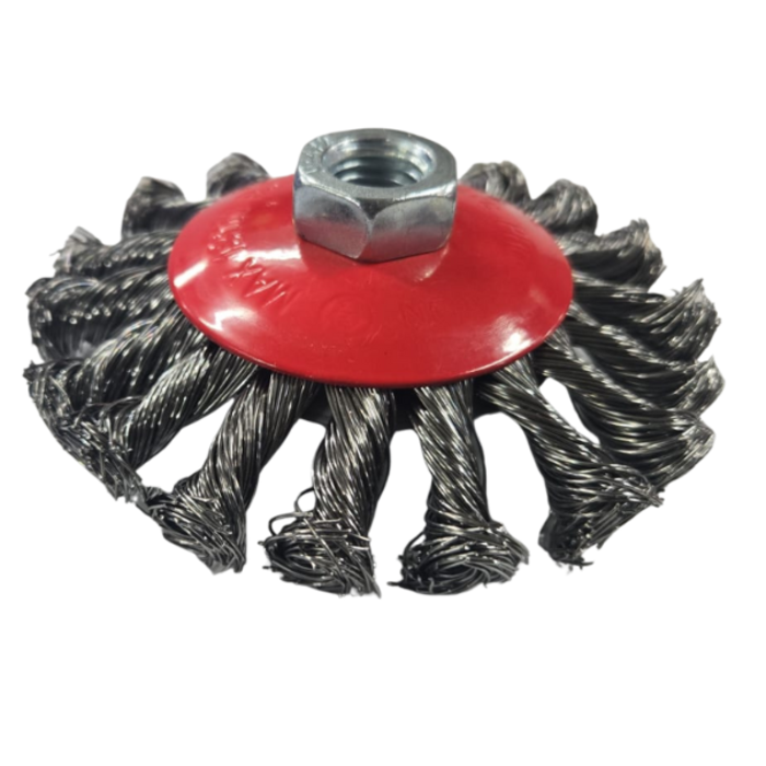 HAR9901/4" TWISTED/KNOTTED WIRE DISC BRUSH