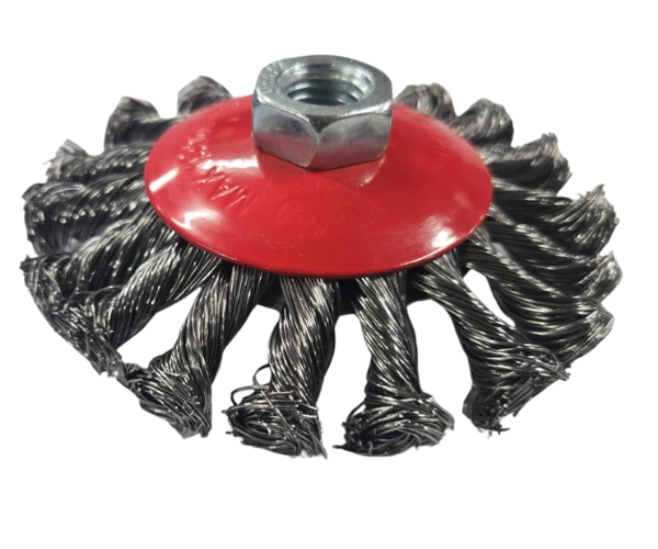 HAR9901/4" TWISTED/KNOTTED WIRE DISC BRUSH