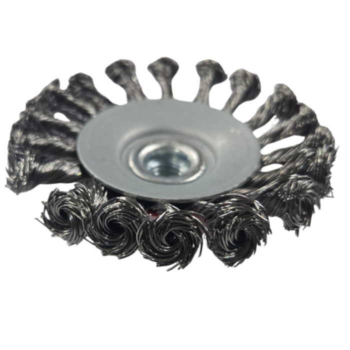 HAR9901/4" TWISTED/KNOTTED WIRE DISC BRUSH