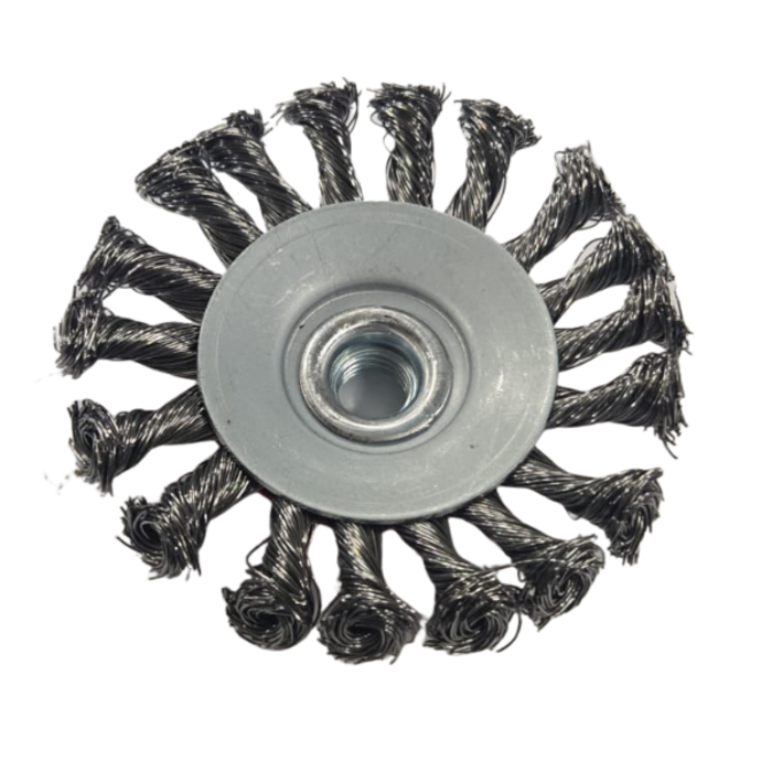 HAR9901/4" TWISTED/KNOTTED WIRE DISC BRUSH