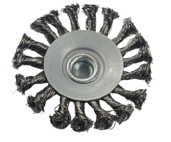 HAR9901/4" TWISTED/KNOTTED WIRE DISC BRUSH