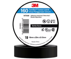 ELE6544/3M 160# VINYL ELECTRICAL TAPE 18MM*20METERS/ROLL BLACK