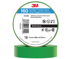 ELE6549/3M 160# VINYL ELECTRICAL TAPE 18MM*20METERS/ROLLS-GREEN