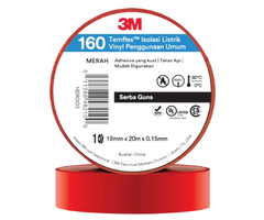 ELE6548/3M 160# VINYL ELECTRICAL TAPE 18MM*20METERS/ROLL-RED