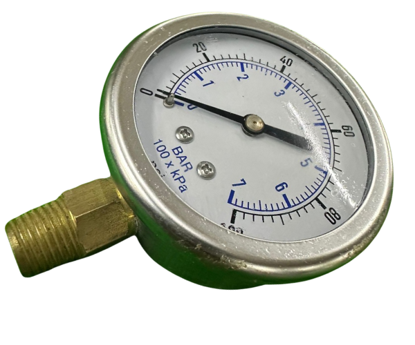 VEH22987 LIQUID FILLED PRESSURE GAUGES 0-100PSI NPT 1/4'' 2.5'' FACE 63MM