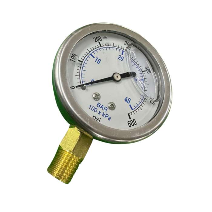 VEH22989 2.5'' LIQUIDFILLED PRES. GAUGES 0-600PSI 63MM NPT