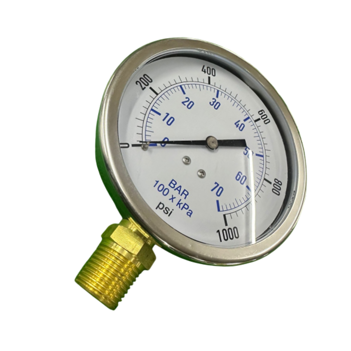 VEH22993 LIQUIDFILLED PRES.GAUGE 0-1000PSI  4-1/2''