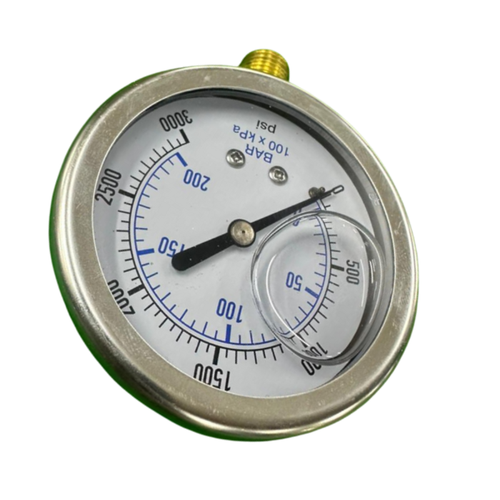 VEH23037 2.5'' FACE 1/4''NPT LIQUID PRESSURE GUAGE- 3000PSI