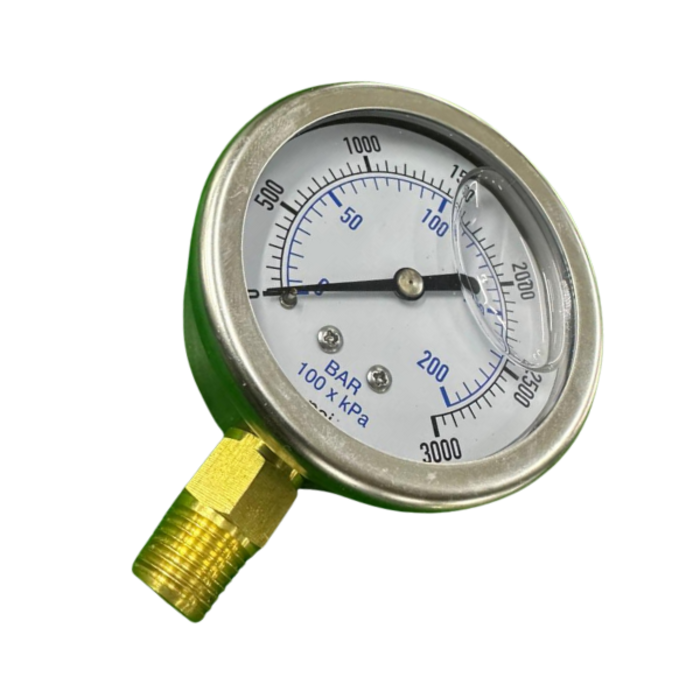 VEH23037 2.5'' FACE 1/4''NPT LIQUID PRESSURE GUAGE- 3000PSI