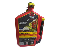 SURE CAN HAR9959/5 GALLON GAS FUEL CAN RED 112021
