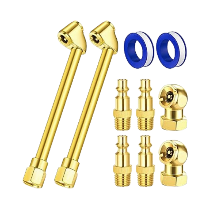 VEH24802/ LUMITECO 2 PACK HEAVY DUTY AIR CHUCK SET-1/4''