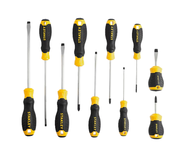 STANLEY HAR9975 10PC C/GRIP SCREWDRIVER SET STMT66676-840
