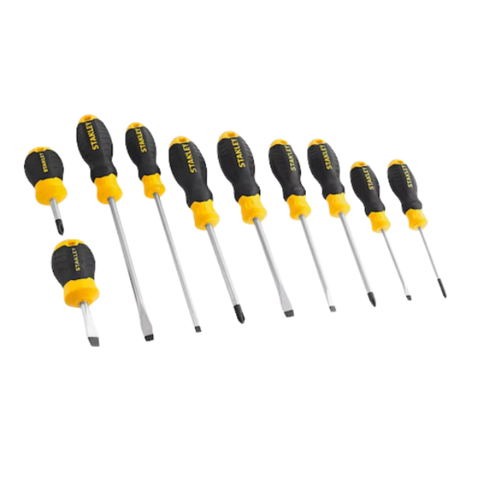 STANLEY HAR9975 10PC C/GRIP SCREWDRIVER SET STMT66676-840