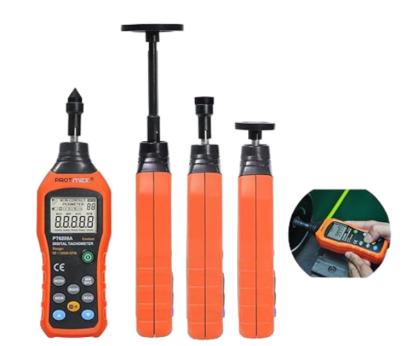 HAR9972/DIGITAL CONTACT TACHOMETER, SPEED TACH METER, 50-19999RPM/PT6208A