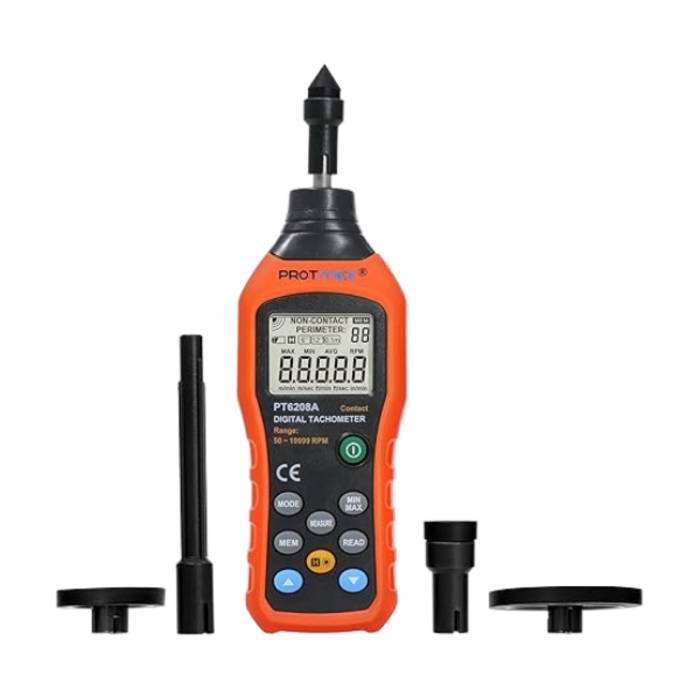 HAR9972/DIGITAL CONTACT TACHOMETER, SPEED TACH METER, 50-19999RPM/PT6208A
