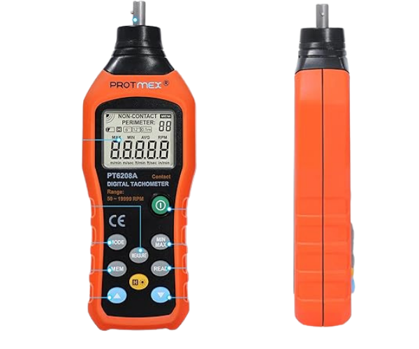 HAR9972/DIGITAL CONTACT TACHOMETER, SPEED TACH METER, 50-19999RPM/PT6208A