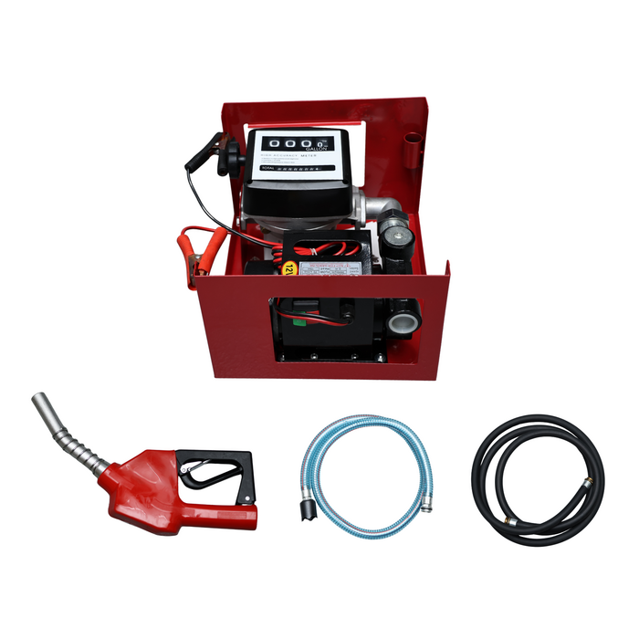 IND5741 DC DIESEL PUMP WITH METER, 12V, WITH GALLON GAUGE