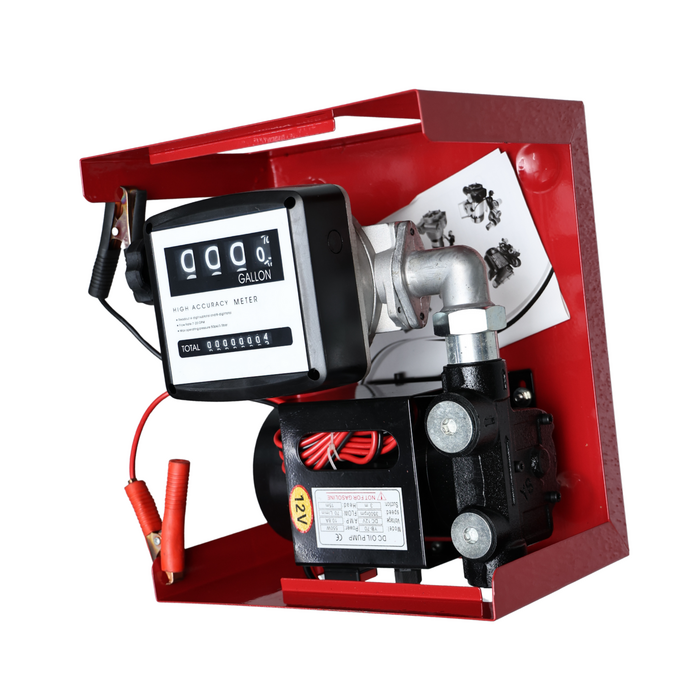 IND5741 DC DIESEL PUMP WITH METER, 12V, WITH GALLON GAUGE