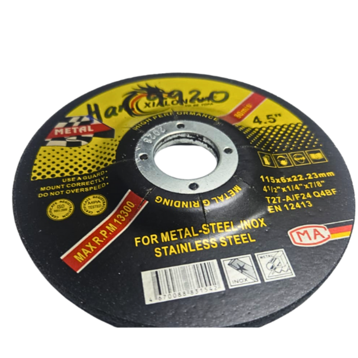 HAR9920/4 1/2"+1/4''+7/8'' METAL GRINDING DISC