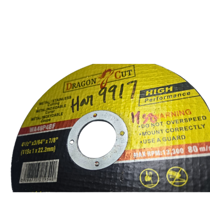 HAR9917/4 1/2"+/3/64''+7/8''METAL CUTTING DISC