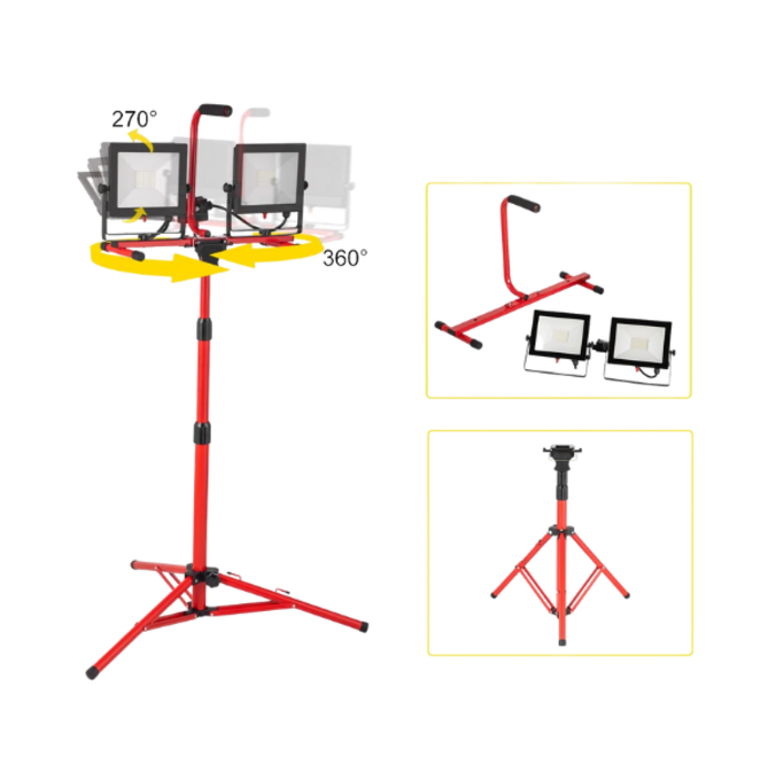 VEVOR ELE6556/VEVOR LED WORK LIGHT WITH STAND,20000 LUMEN DUAL HEAD 110V 60HZ #GT-TGD-02