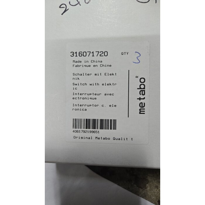 METABO VEH24872/SWITCH WITH ELECTRONIC /316071720