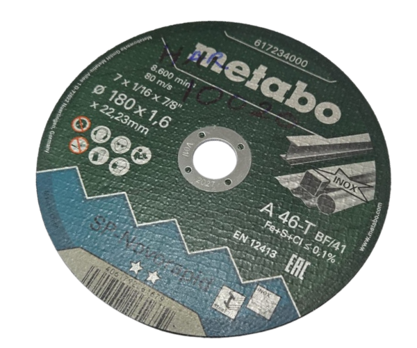 METABO HAR10020/SP-NOVORAPID 7''+1/16+7/8'' CUTTING DISC #617234000