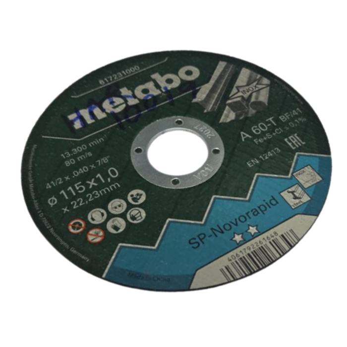 METABO HAR10019/SP-NOVORAPID 4-1/2''+.040+7/8'' CUTTING DISC #617231000
