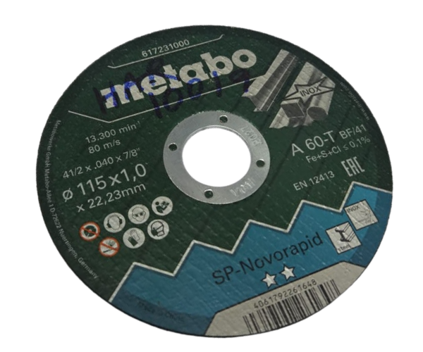METABO HAR10019/SP-NOVORAPID 4-1/2''+.040+7/8'' CUTTING DISC #617231000