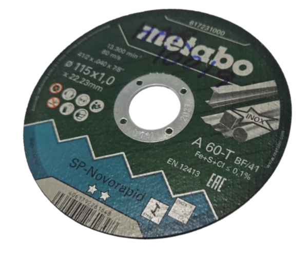 METABO HAR10019/SP-NOVORAPID 4-1/2''+.040+7/8'' CUTTING DISC #617231000