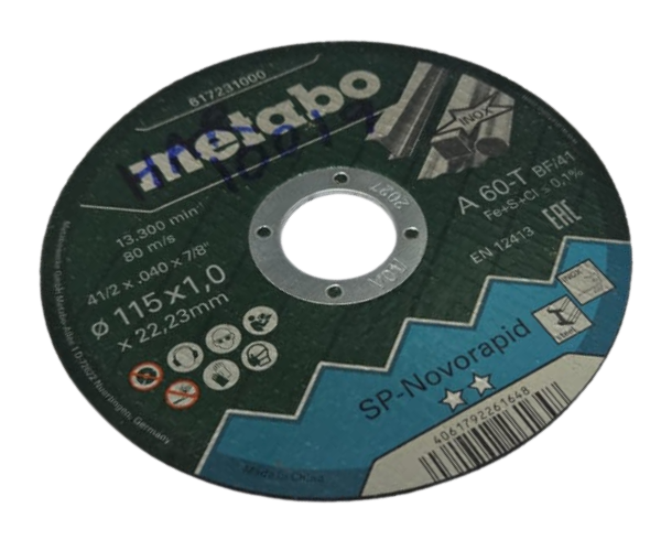 METABO HAR10019/SP-NOVORAPID 4-1/2''+.040+7/8'' CUTTING DISC #617231000