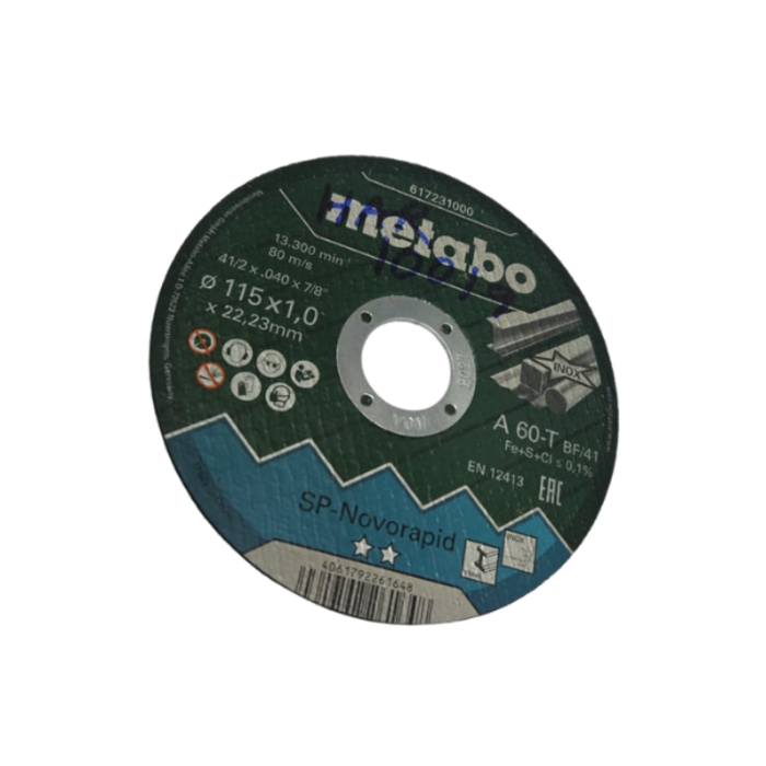 METABO HAR10019/SP-NOVORAPID 4-1/2''+.040+7/8'' CUTTING DISC #617231000