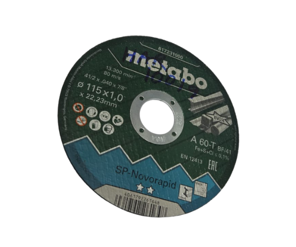 METABO HAR10019/SP-NOVORAPID 4-1/2''+.040+7/8'' CUTTING DISC #617231000