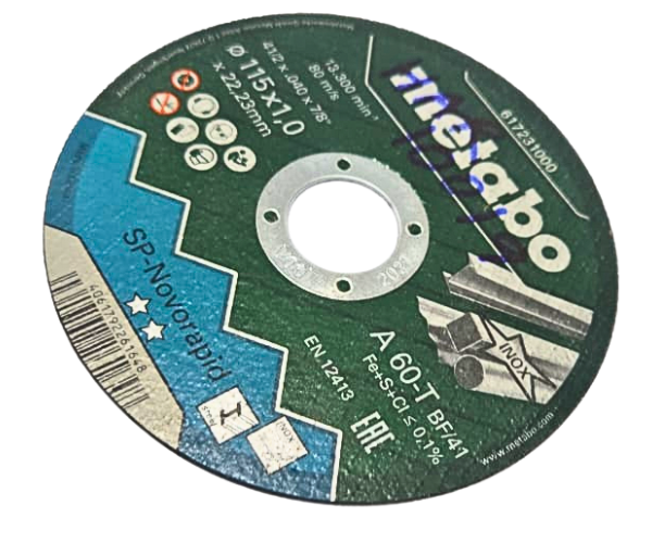 METABO HAR10019/SP-NOVORAPID 4-1/2''+.040+7/8'' CUTTING DISC #617231000