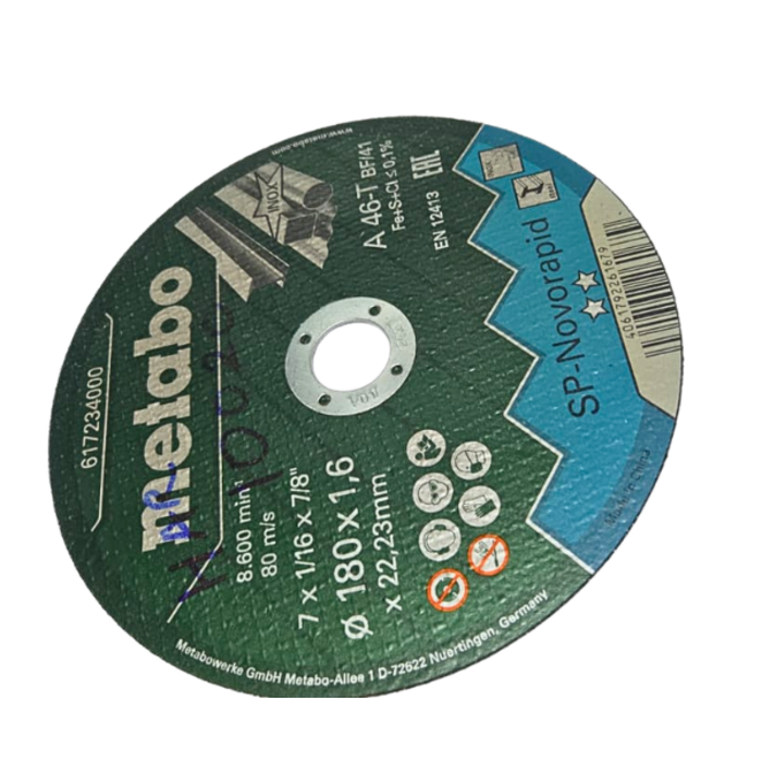 METABO HAR10020/SP-NOVORAPID 7''+1/16+7/8'' CUTTING DISC #617234000