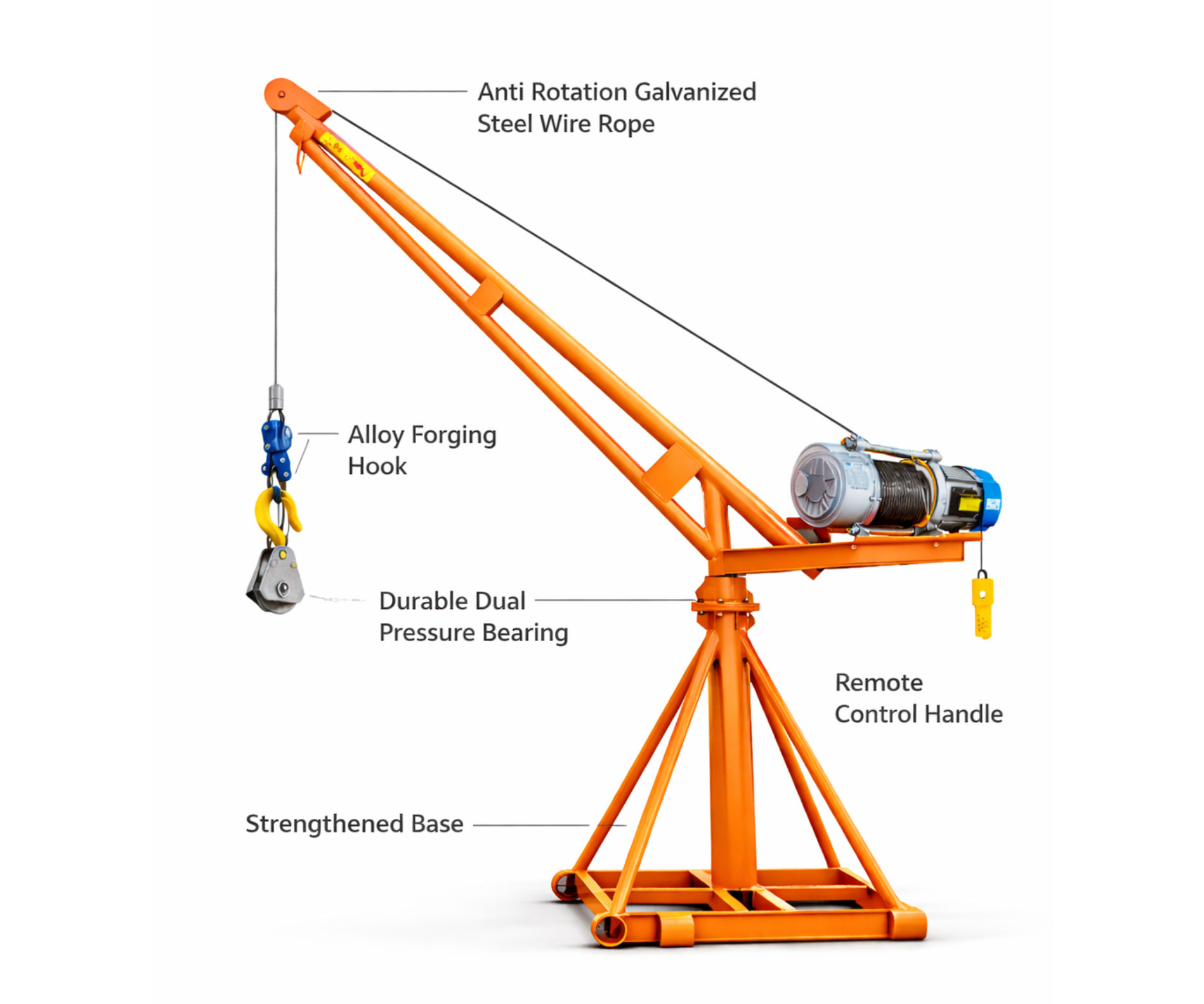 BETA STAR IND6006/ PORTABLE MINI CRANE 800KG 30M LENGTH 220V 60HZ