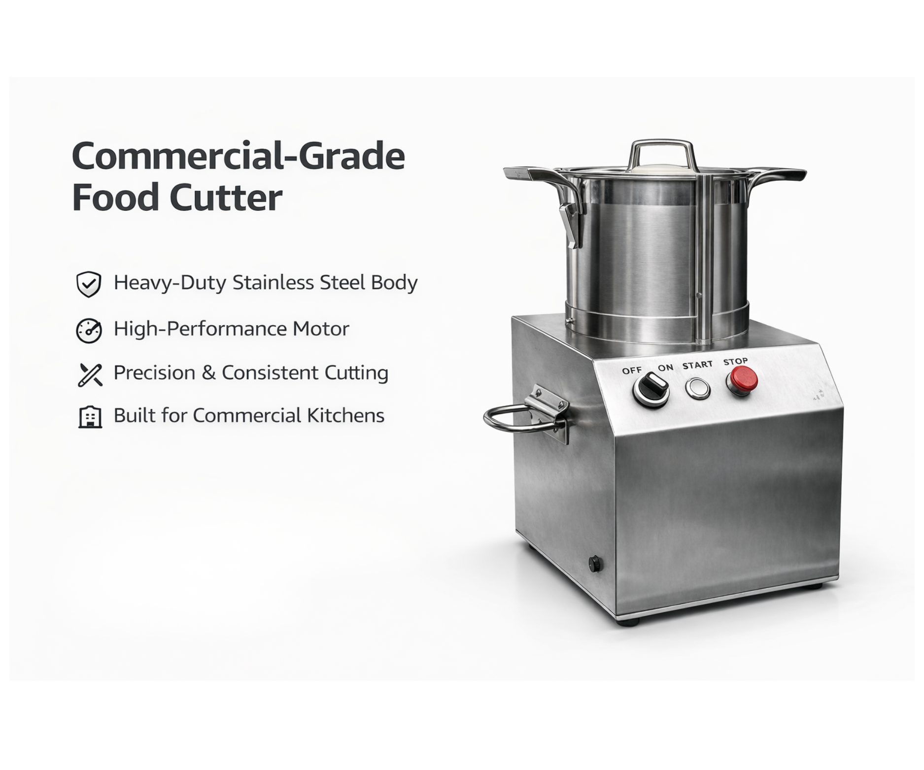 IRON CAPTAIN IND5587 FOOD CUTTER 110V,60HZ QS804-D/S