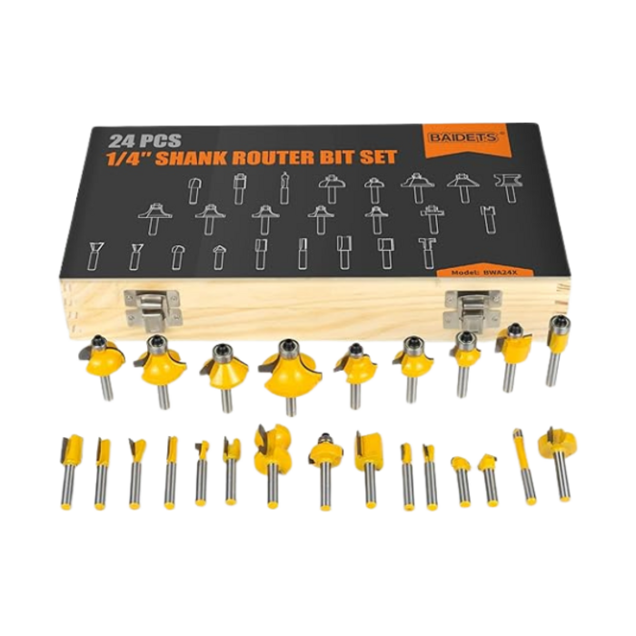 HAR10057/ROUTER BITS SET 1/4 INCH SHANK 