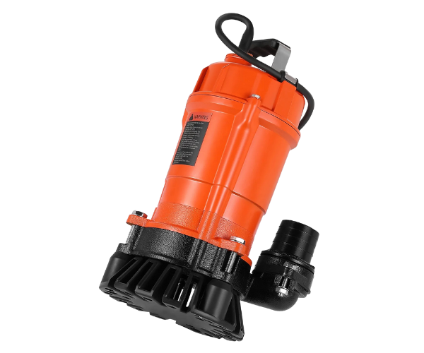 VEVOR IND6035/ 2'' VEVOR 1/2HP SUBMERSIBLE TRASH PUMP, 2000GPH, 110V 60HZ #PW550 CAST IRON 39FT MAX LIFT