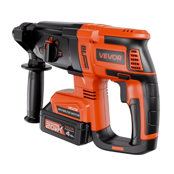 VEVOR IND6039/ VEVOR 20V BRUSHLESS CORDLESS HAMMER DRILL, BL-DC2630/20V-MT, 1200 RPM, 5300 BPM