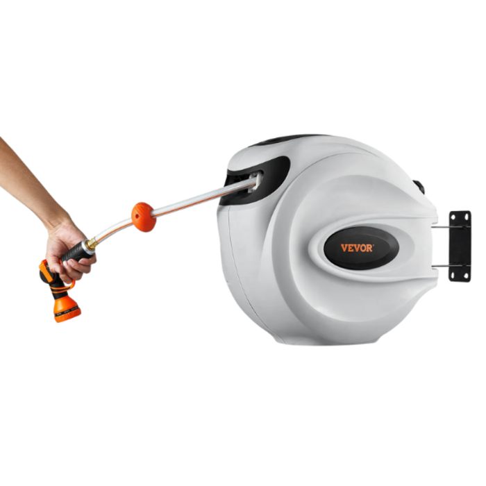 VEVOR IND5991/ VEVOR RETRACTABLE HOSE REEL WATER HOSE REEL  HOSE LENGTH 84FT *5/8" 180°