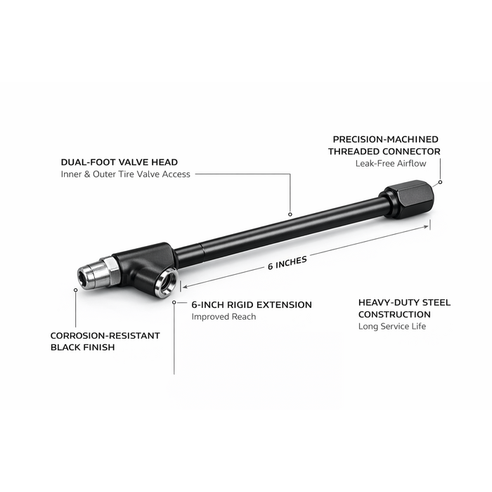 TAITEC VEH22882 AIR CHUCK-6" DUAL FOOT--AC114-17