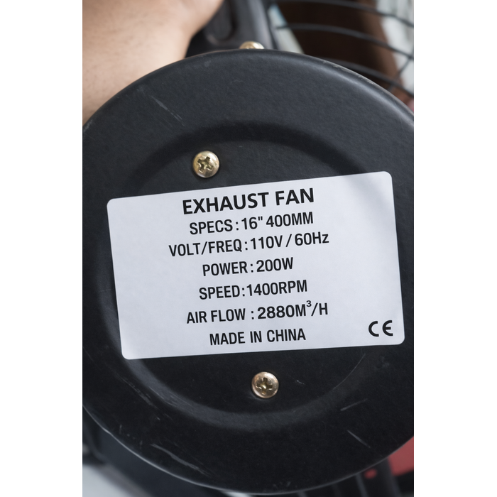 BETA STAR IND9554 16'' 400MM EXHAUST FAN 110V 60HZ 200WATTS 1400RPM