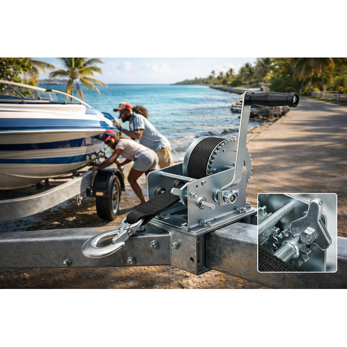 BETA STAR HAR10048/ BOAT WINCH/BQW-2500/50MMx33FT,MAX CAPACITY: 2500LBS